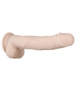 Evolved Real Supple Poseable 9.5 In. Realistic Dildo With Balls Beige