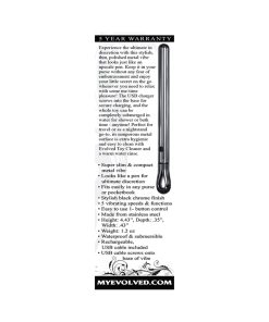 Evolved Pen Pal Rechargeable Metal Pen Vibrator Chrome