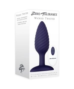 Zero Tolerance Wicked Twister Textured Vibrating Silicone Anal Plug Purple