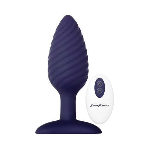 Zero Tolerance Wicked Twister Textured Vibrating Silicone Anal Plug Purple - Image 2