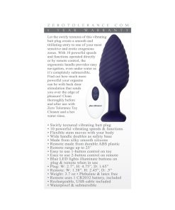Zero Tolerance Wicked Twister Textured Vibrating Silicone Anal Plug Purple
