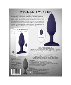 Zero Tolerance Wicked Twister Textured Vibrating Silicone Anal Plug Purple