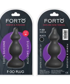 Forto F-30 Pointer Silicone Anal Plug Medium Black