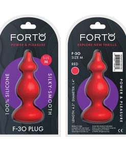 Forto F-30 Pointer Silicone Anal Plug Medium Red