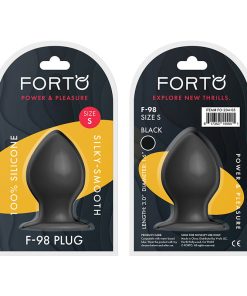 Forto F-98 Cone Silicone Anal Plug Small Black