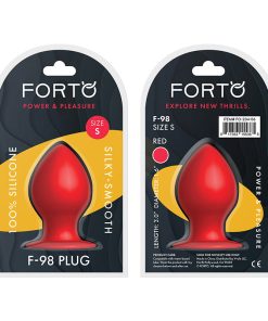 Forto F-98 Cone Silicone Anal Plug Small Red