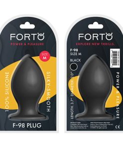 Forto F-98 Cone Silicone Anal Plug Medium Black