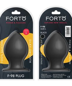 Forto F-98 Cone Silicone Anal Plug Large Black