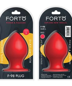 Forto F-98 Cone Silicone Anal Plug Large Red