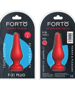 Forto F-21 Tear Drop Silicone Anal Plug Small Red