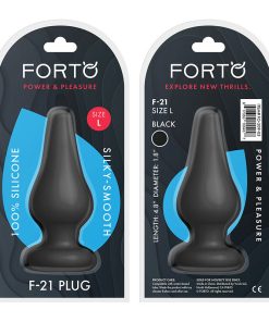 Forto F-21 Tear Drop Silicone Anal Plug Large Black