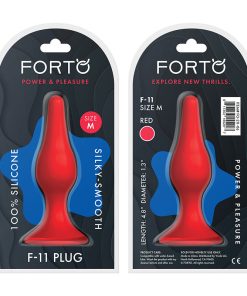 Forto F-11 Lungo Silicone Anal Plug Medium Red