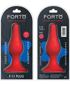 Forto F-11 Lungo Silicone Anal Plug Large Red
