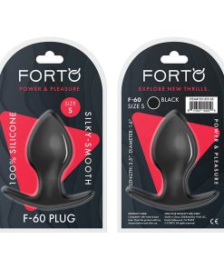 Forto F-60 Spade Silicone Anal Plug Small Black
