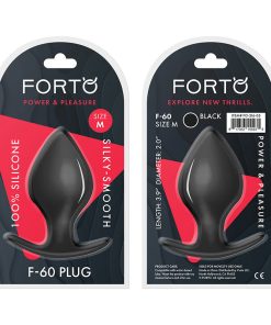 Forto F-60 Spade Silicone Anal Plug Medium Black