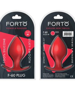 Forto F-60 Spade Silicone Anal Plug Medium Red