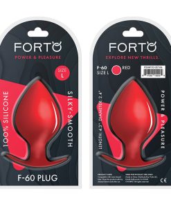 Forto F-60 Spade Silicone Anal Plug Large Red