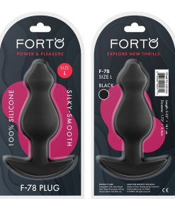 Forto F-78 Pointee Silicone Anal Plug Large Black