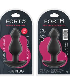 Forto F-78 Pointee Silicone Anal Plug Medium Black