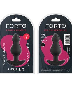Forto F-78 Pointee Silicone Anal Plug Small Black