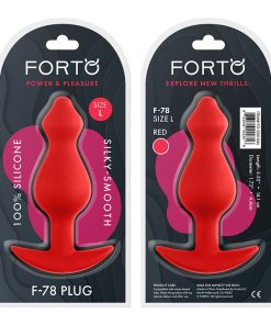 Forto F-78 Pointee Silicone Anal Plug Large Red