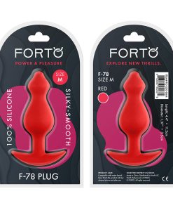 Forto F-78 Pointee Silicone Anal Plug Medium Red