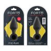 Forto F-10 Silicone Anal Plug With Pull Ring Medium Black