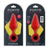 Forto F-10 Silicone Anal Plug With Pull Ring Large Red