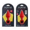 Forto F-10 Silicone Anal Plug With Pull Ring Medium Red