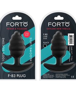 Forto F-83 Spiral Silicone Anal Plug Black