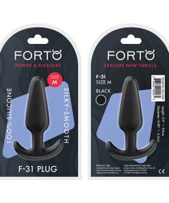 Forto F-31 Silicone Anal Plug Medium Black