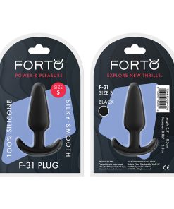 Forto F-31 Silicone Anal Plug Small Black
