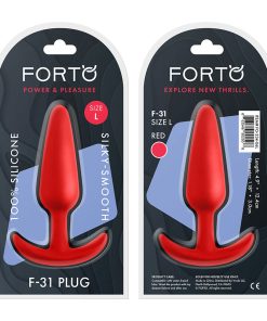Forto F-31 Silicone Anal Plug Large Red