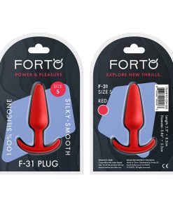 Forto F-31 Silicone Anal Plug Small Red