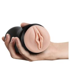 M For Men Soft + Wet Pussy With Pleasure Orbs Self-Lubricating Vagina Stroker Beige