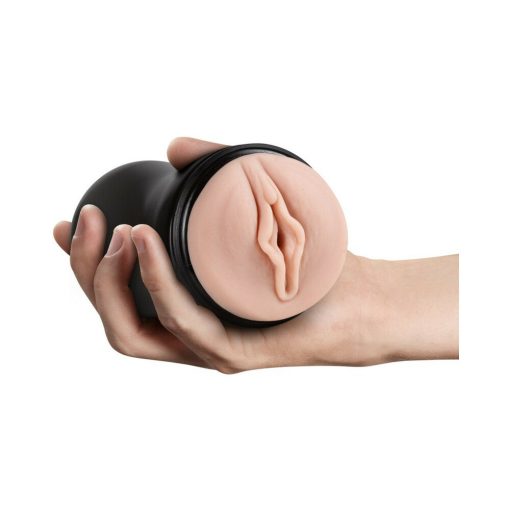 M For Men Soft + Wet Pussy With Pleasure Orbs Self-Lubricating Vagina Stroker Beige - Image 4