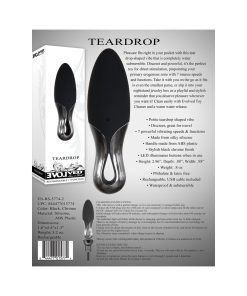 Evolved Teardrop Rechargeable Silicone Mini Vibrator Black