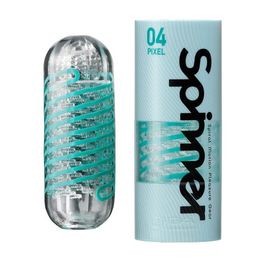 Tenga Spinner Pixel – Twisting Reusable Male Stroker with Spiral Nodes