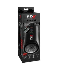 Pdx Elite Moto Blower Rechargeable Thrusting Vibrating Suction Masturbator Clear/Black