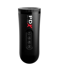 Pdx Elite Moto Blower Rechargeable Thrusting Vibrating Suction Masturbator Clear/Black