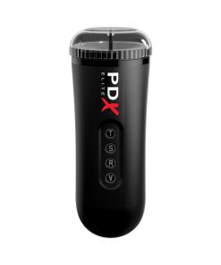 Pdx Elite Moto Blower Rechargeable Thrusting Vibrating Suction Masturbator Clear/Black