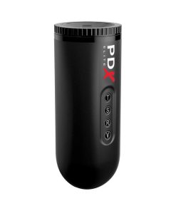 Pdx Elite Moto Blower Rechargeable Thrusting Vibrating Suction Masturbator Clear/Black