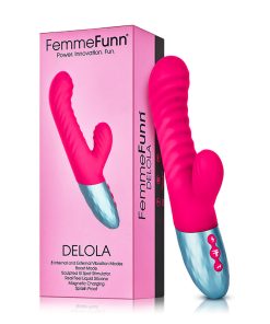Femmefunn Delola Rechargeable Silicone Dual Stimulation G-Spot Vibrator Pink