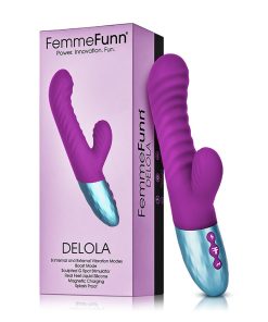 Femmefunn Delola Rechargeable Silicone Dual Stimulation G-Spot Vibrator Purple