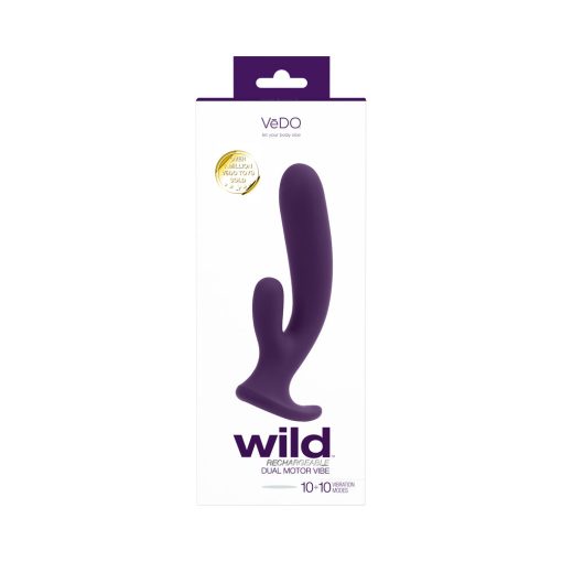 Vedo Wild Rechargeable Dual Vibe Purple - Image 5