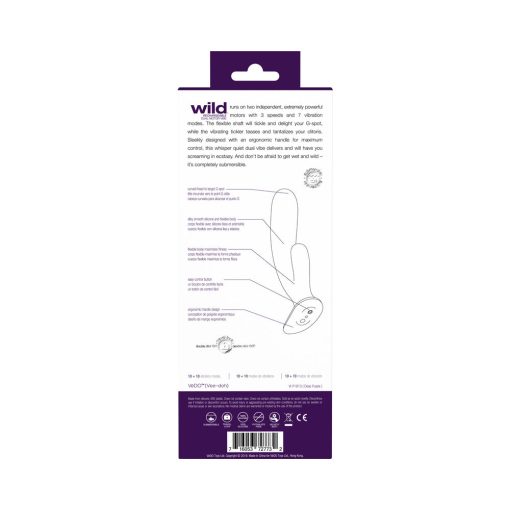 Vedo Wild Rechargeable Dual Vibe Purple - Image 8
