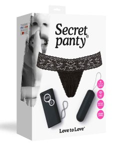 Love To Love Secret Panty Vibrating Panty Set Black
