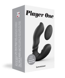 Love To Love Player One Dual Motor Vibrating Prostate Massager With Remote Black