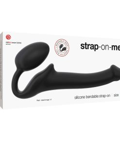 Strap-On-Me Semi-Realistic Bendable Silicone Strap-On Black S