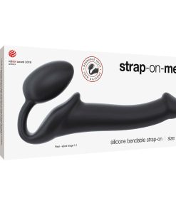 Strap-On-Me Semi-Realistic Bendable Silicone Strap-On Black M